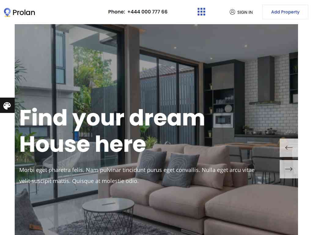 Шаблон для сайта продажи и сдачи недвижимости, имеет красивый и уникальный дизайн, который лучше всего подойдет для действий с недвижимостью, сделаны необходимые страницы с элементами.