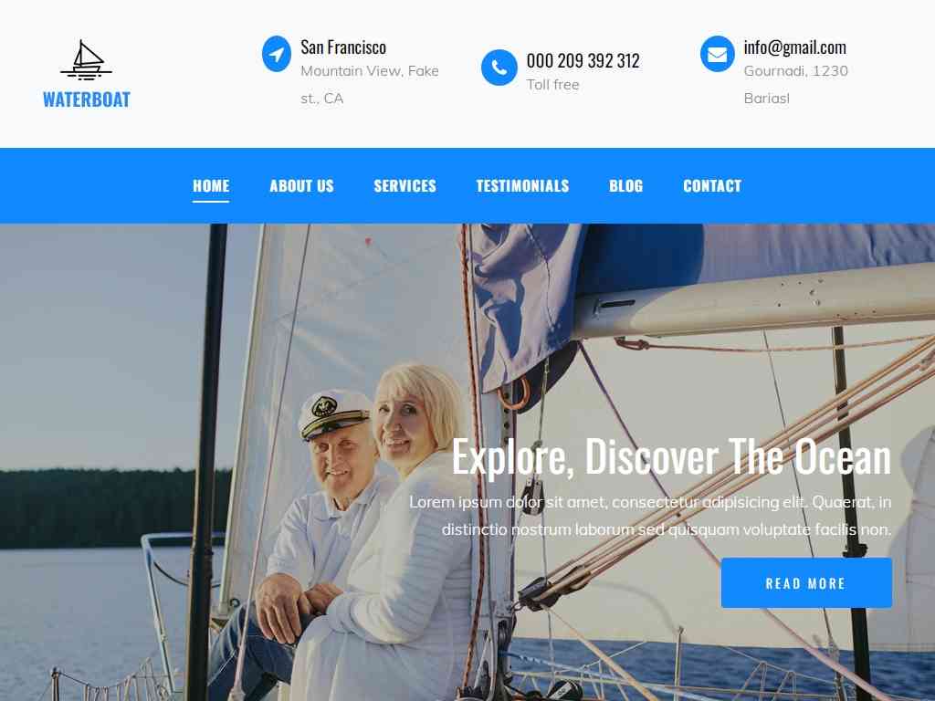 Бесплатный шаблон транспортного сайта, яхты и катера можно арендовать через созданный на их основе сайт. HTML имеет привлекательный дизайн с чистым, минималистичным, но красивым внешним видом.