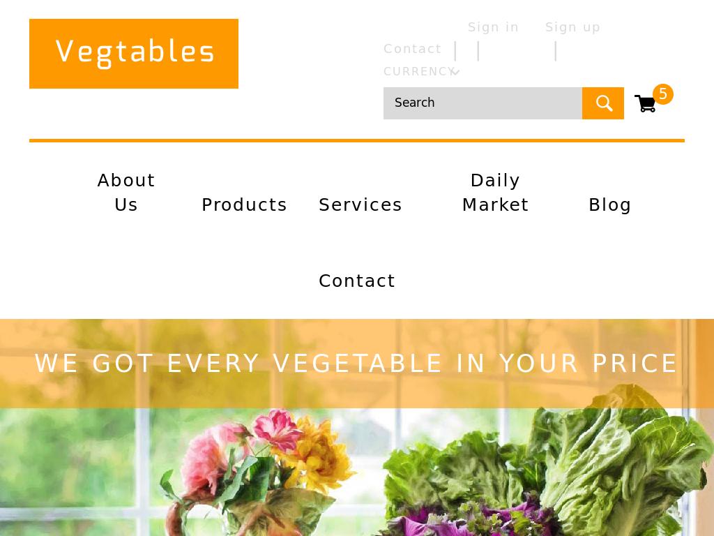 Адаптивный шаблон для блога о овощах и фруктах, предлагаются готовые HTML страницы, используется фреймворк Bootstrap 3.