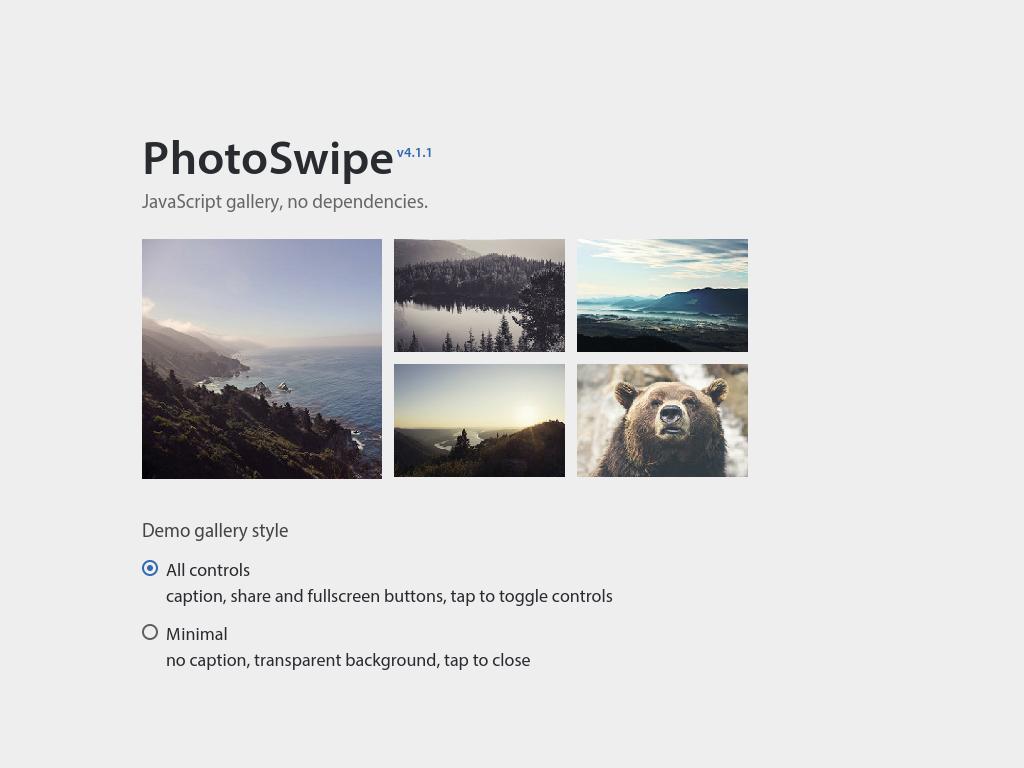 Добавить функциональную адаптивную галерею на свой сайт можно используя PhotoSwipe плагин, поддерживается использование с Bootstrap.