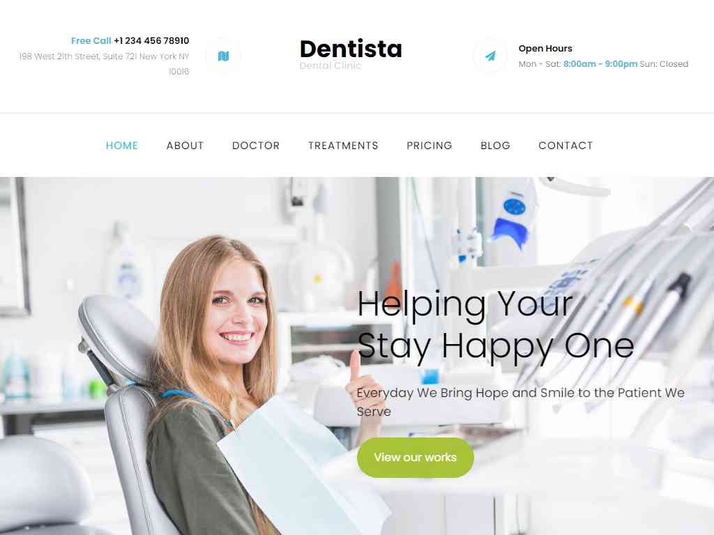 Бесплатный адаптивный HTML шаблон стоматологического сайта. Это полностью адаптивная тема для таких сайтов, как стоматологи, стоматологические клиники, врачи и других подобных сайтов.