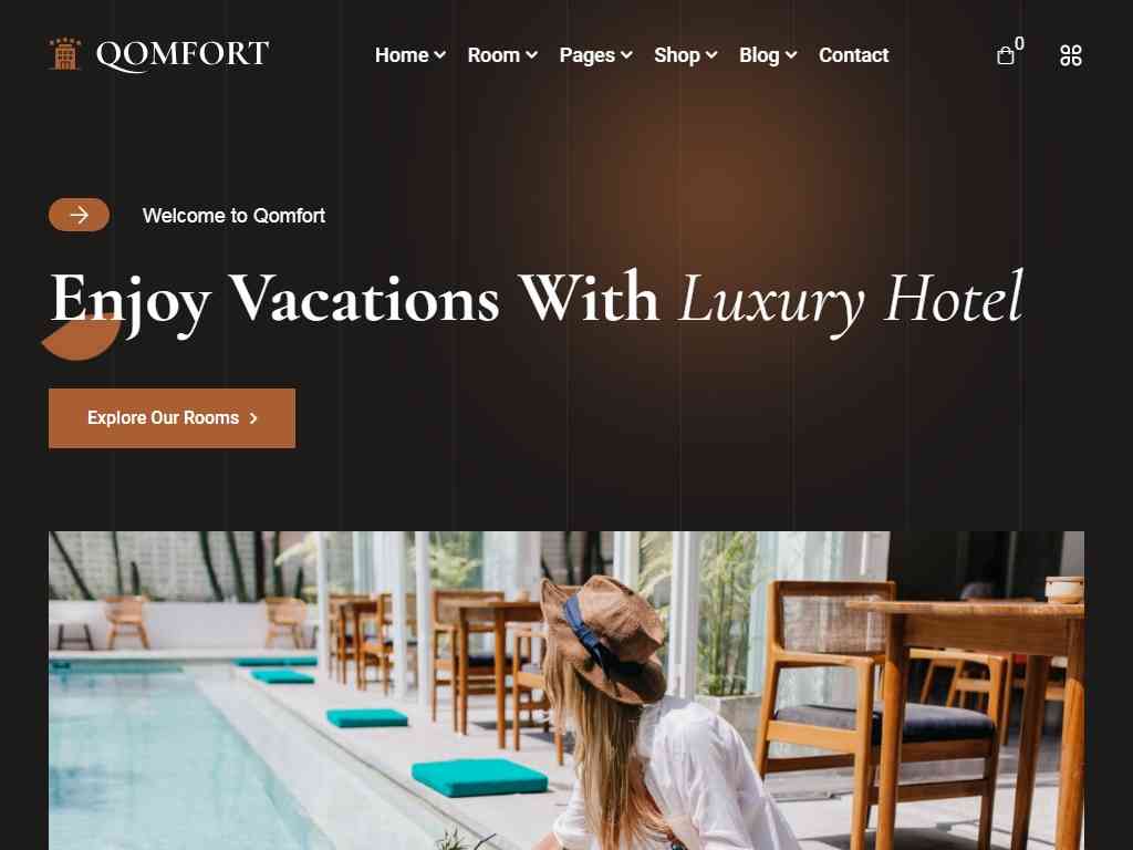 HTML шаблон для сайта бронирования отелей, разработанный специально для размещения, курортов и всех типов гостиничного бизнеса, а также тех, кто предлагает услуги, связанные с арендой жилья.