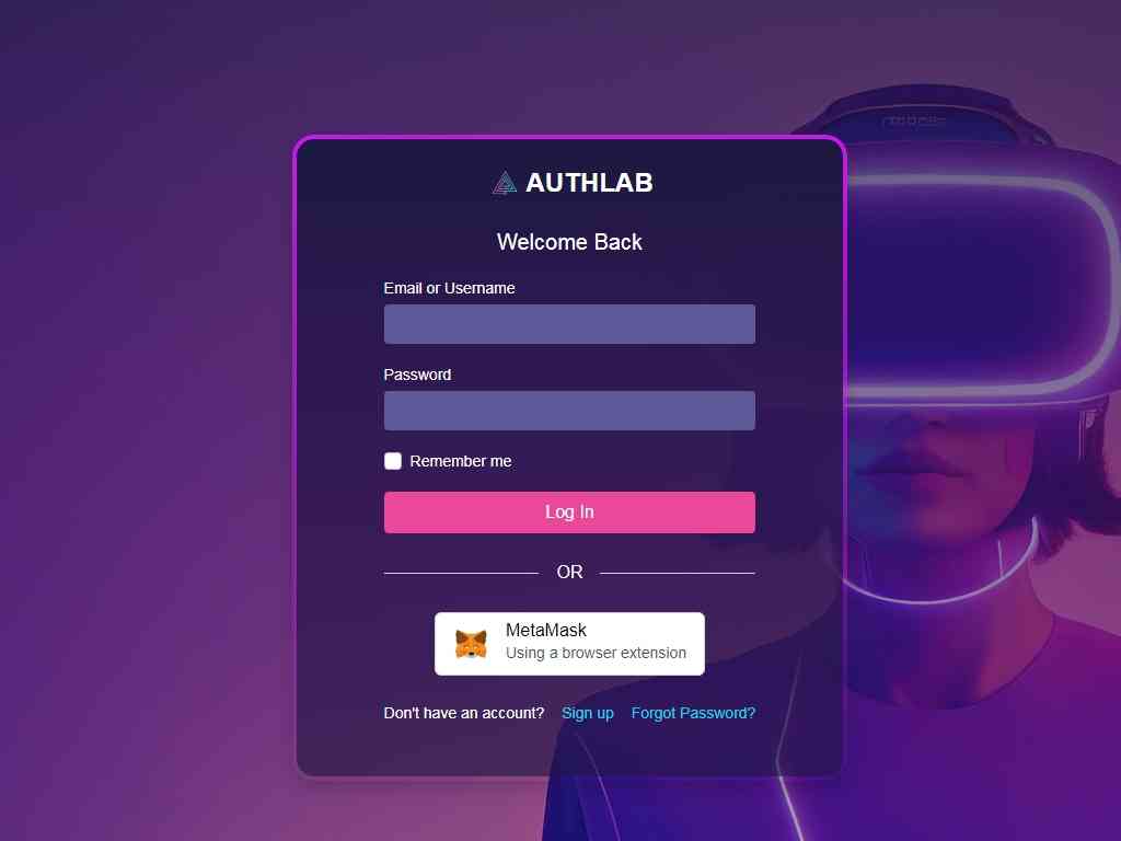 Authlab - Форма