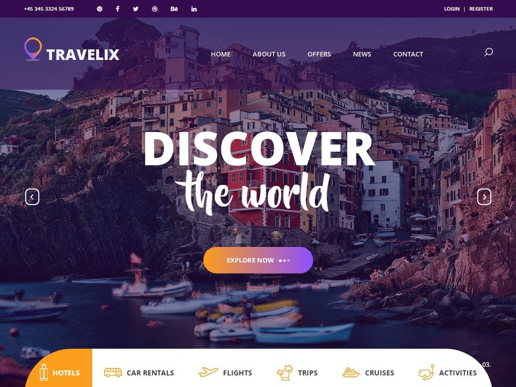 Travelix - Портфолио