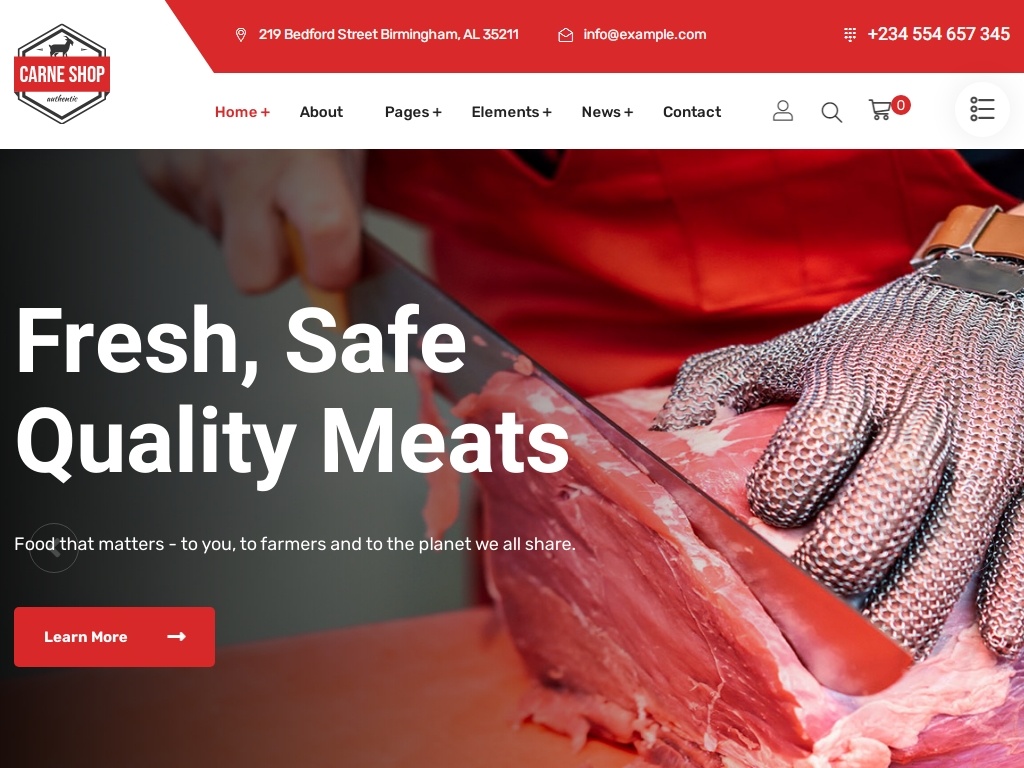 HTML шаблон мясного магазина, специально разработанный для мясных магазинов и морепродуктов. Он также подходит для соответствующих сайтов, которым требуется многофункциональный и красивый внешний вид.