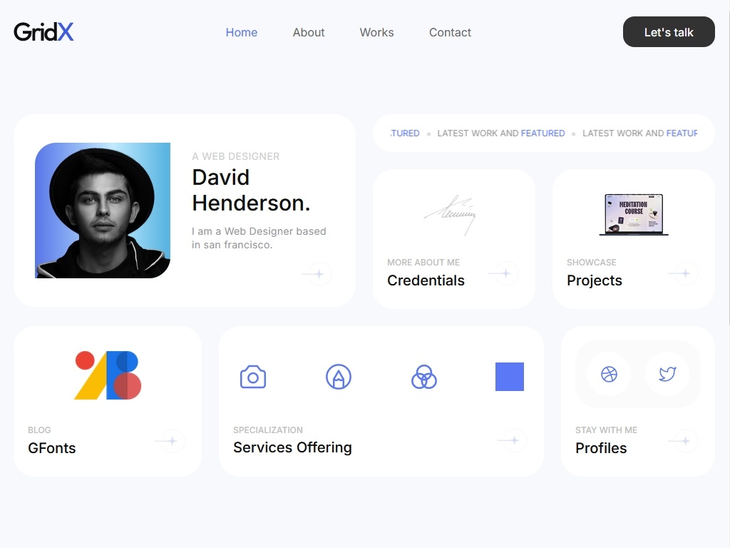 Gridx - Портфолио