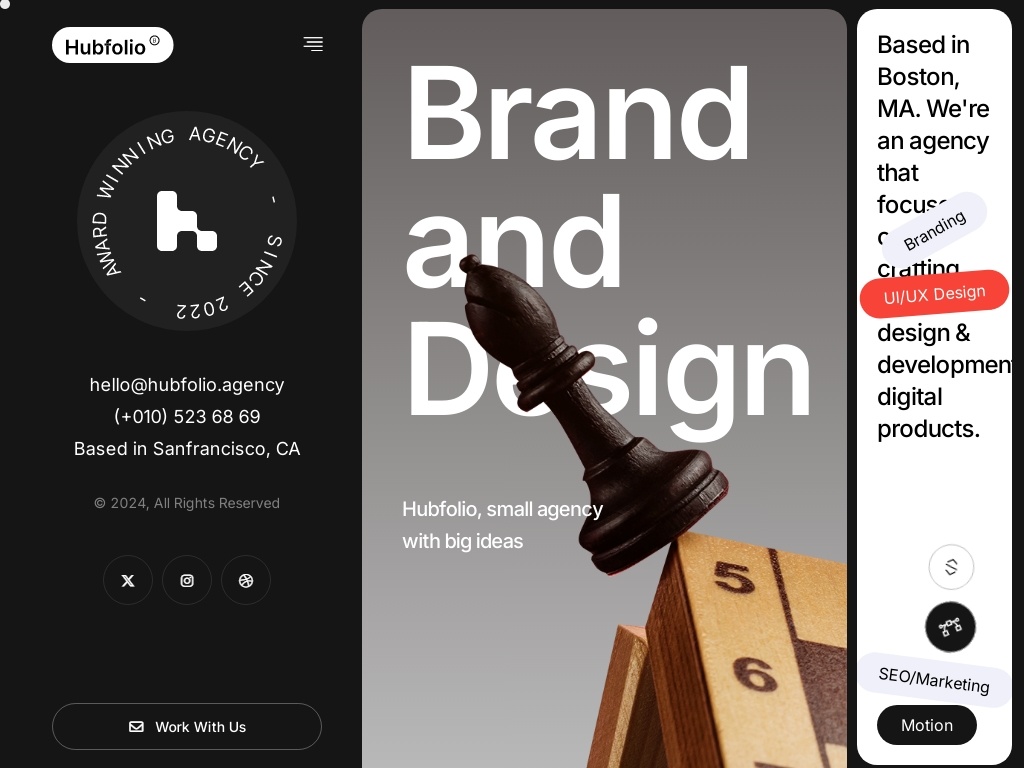 Hubfolio - Лендинг