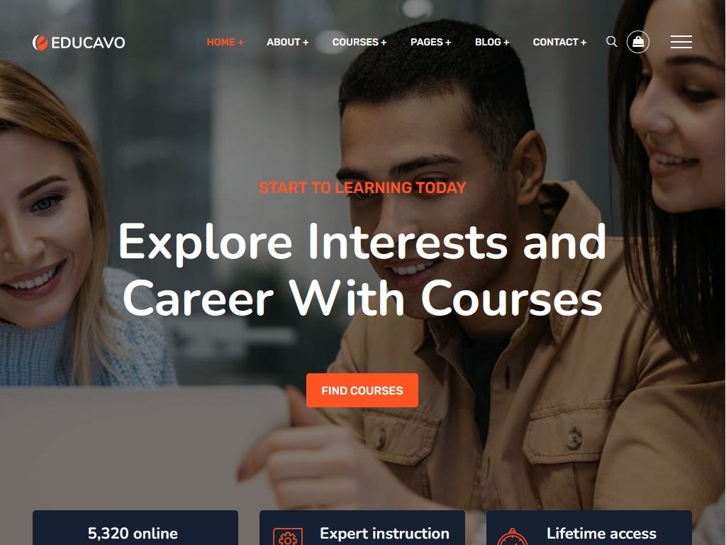 Шаблон образования, подходит для любого университета, онлайн курсов, семинар, колледжей, школ и детских садов, центров курсов или любых образовательных учреждений. Bootstrap 4 + 5.