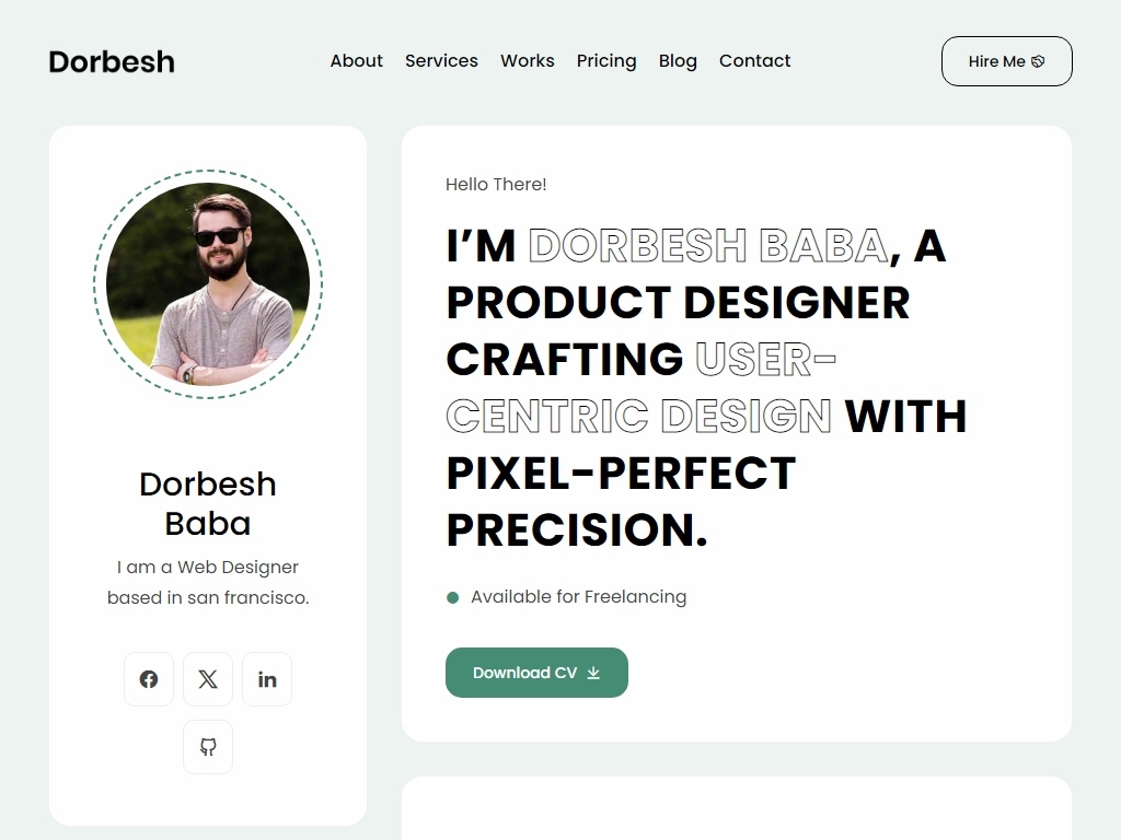 Dorbesh - Лендинг