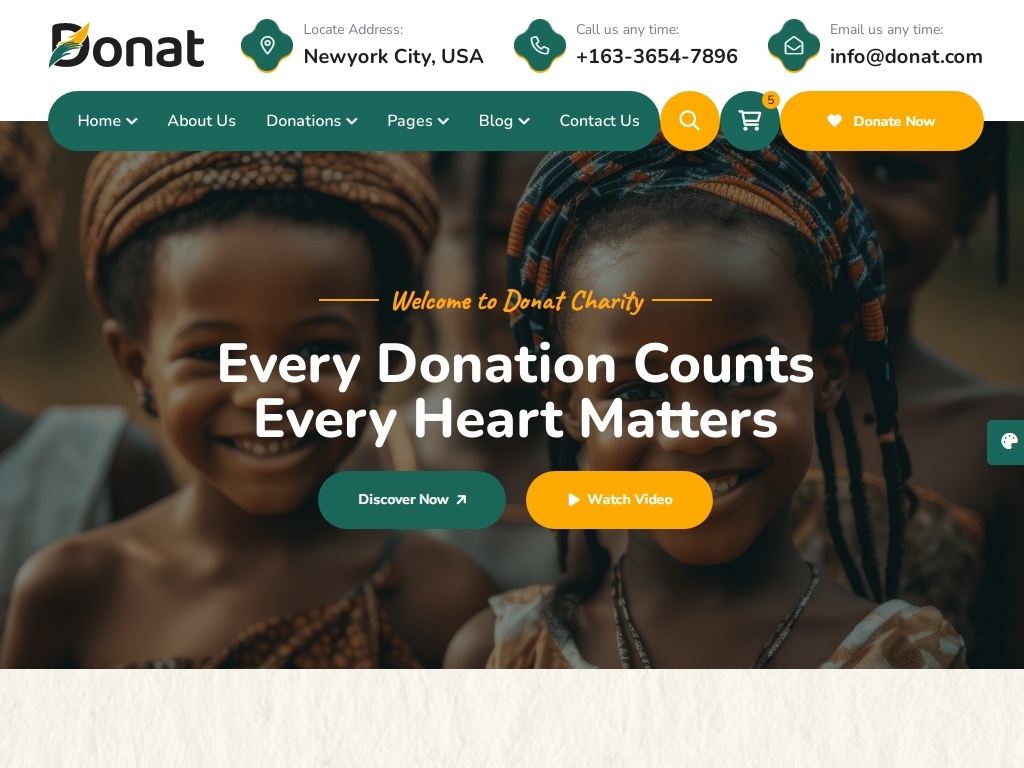 HTML шаблон специально предназначенный для волонтеров, пожертвований на проведение кампаний и мероприятий, благотворительных организаций, церкви и других некоммерческих проектов в интернете.