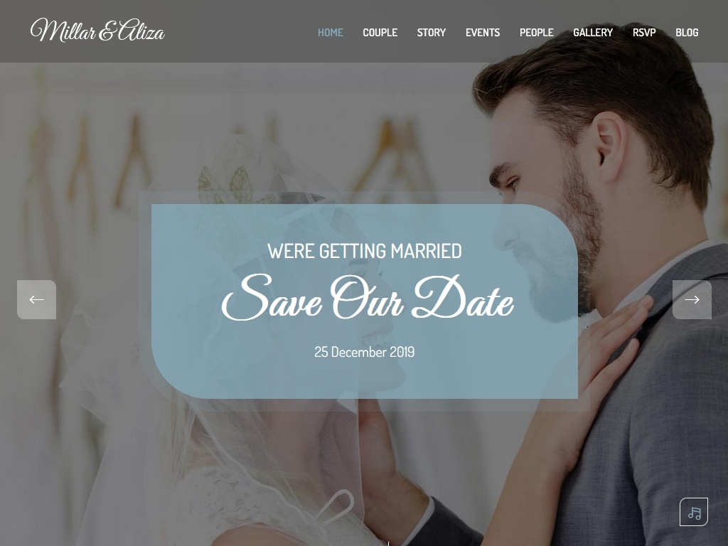 Адаптивный свадебный шаблон: Одностраничное портфолио, HTML, CSS3, Bootstrap. Он имеет уникальный дизайн и удивительные возможности для пар, которые хотят создать свой свадебный сайт.