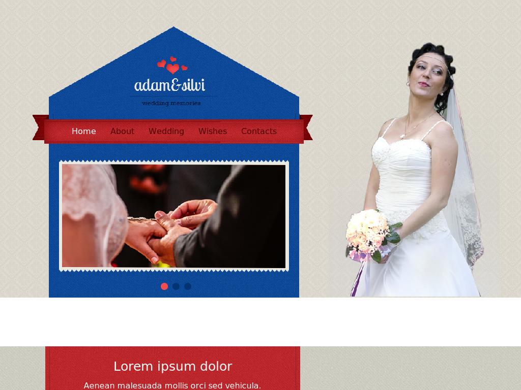 Адаптивный HTML шаблон свадебного портфолио, сделаны страницы демонстрации фотографий с описанием, дополнительно есть страница 404 и обратной связи.