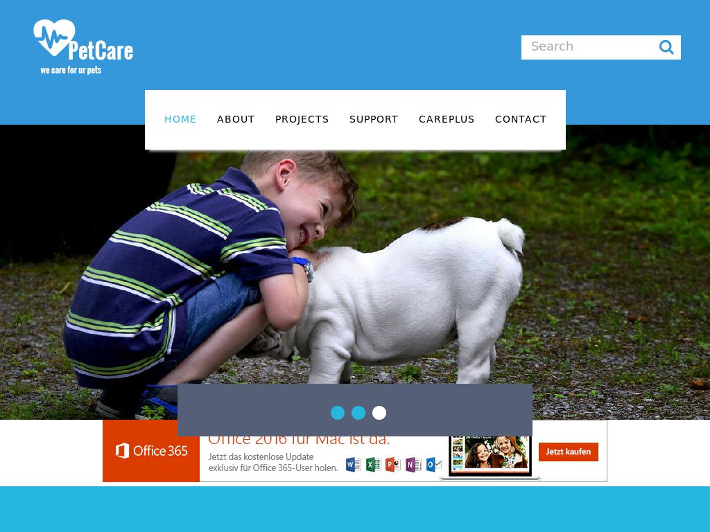 Шаблон для портфолио сайта питомника собак и кошек, сделаны готовые HTML страницы Bootstrap 3 для отображения в любых устройствах включая телефоны.