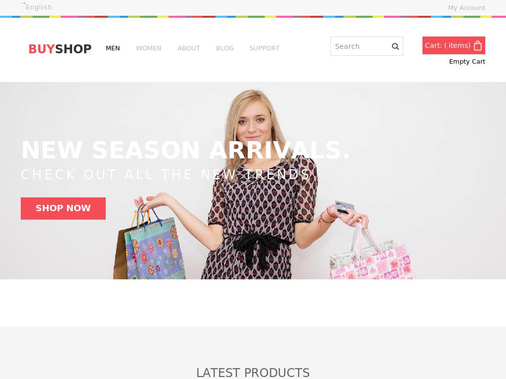 Шаблон онлайн магазина одежды, адаптивный дизайн Bootstrap 3, комплект готовых страниц для установки на сайт.