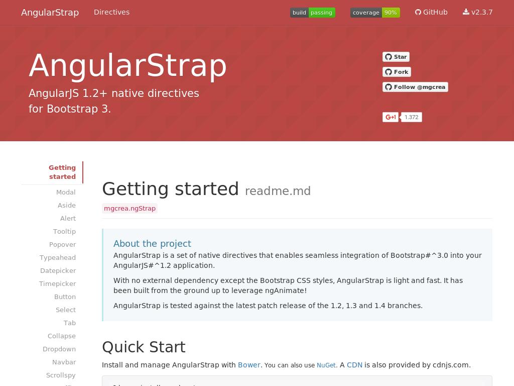 AngularStrap - Улучшение
