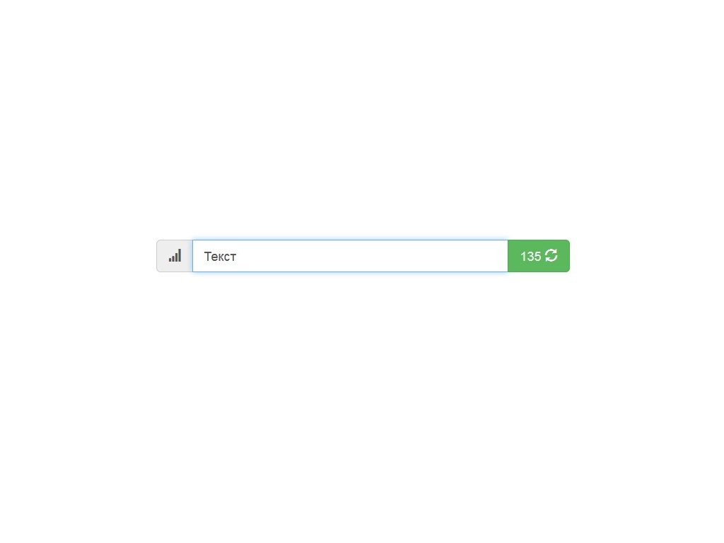 На кнопке выполнения поля input добавляется счётчик значений указывающий сколько осталось доступных символов, демо пример для Bootstrap с AngularJS.