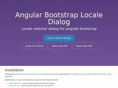Angular Bootstrap Locale Dialog