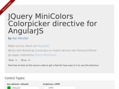 MiniColors Colorpicker AngularJS