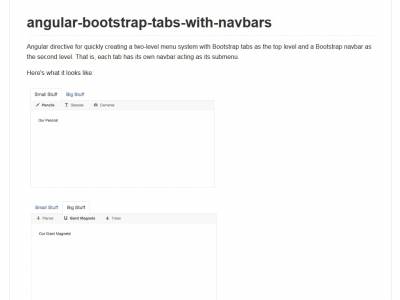 Angular Bootstrap Tabs Navbars