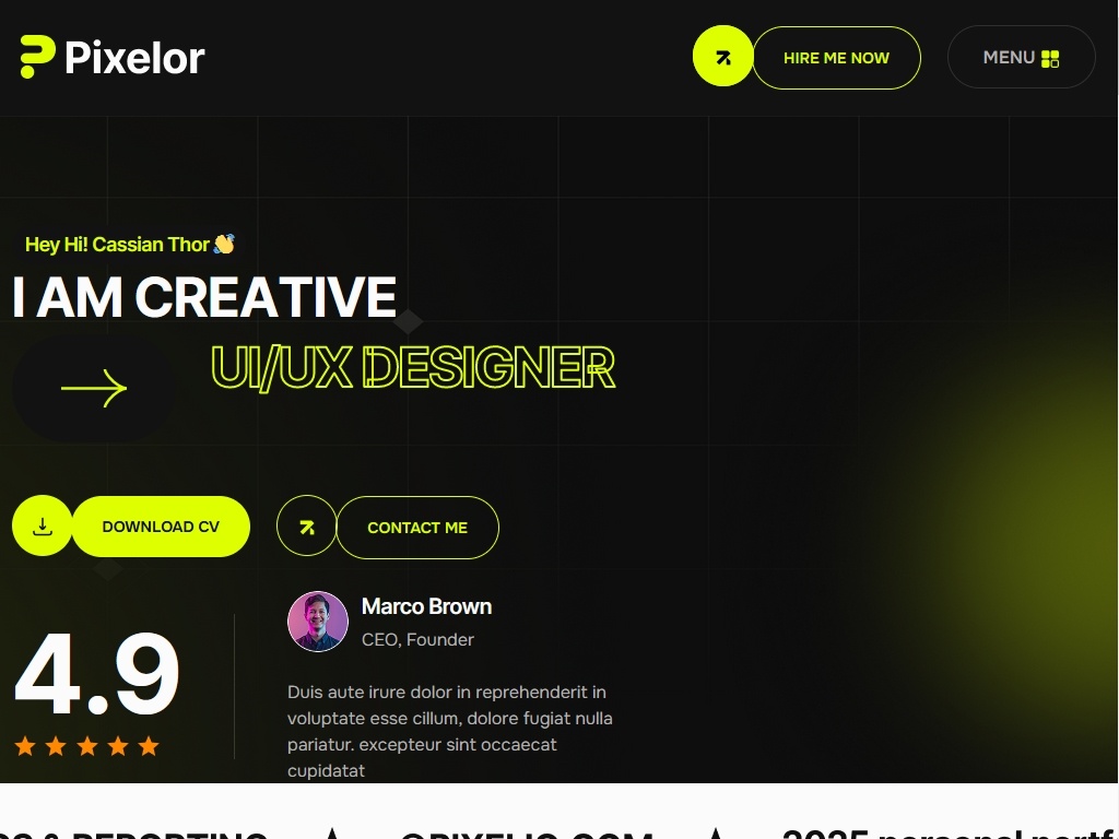 Pixelor - Портфолио