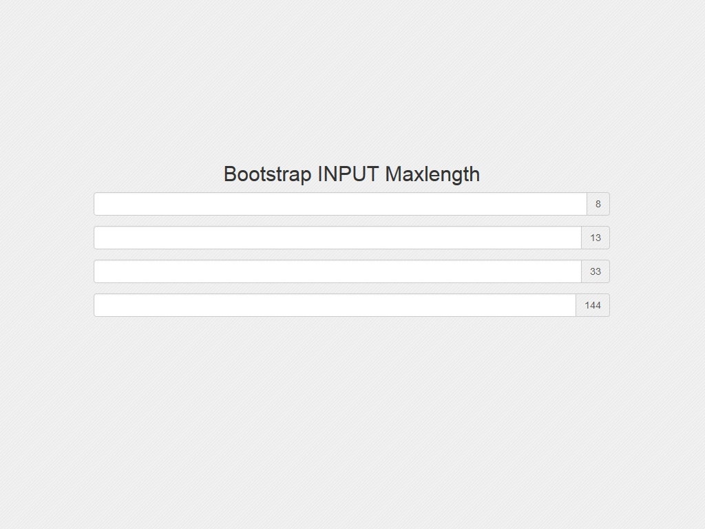 Bootstrap INPUT Maxlength - Формы