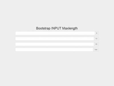 Bootstrap INPUT Maxlength